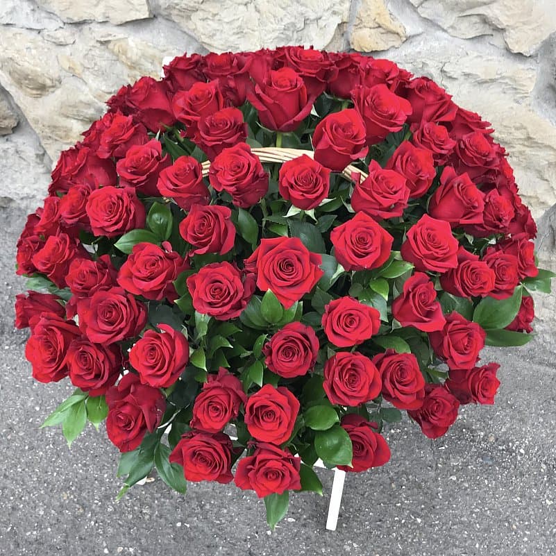 Корзина из 101 розы Голландия
