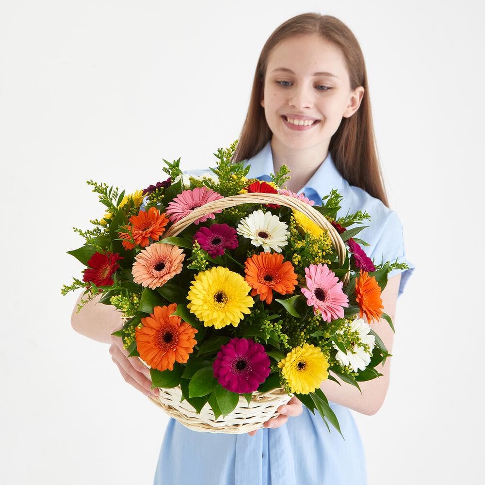 Корзина с герберами — купить в Ростове-на-Дону