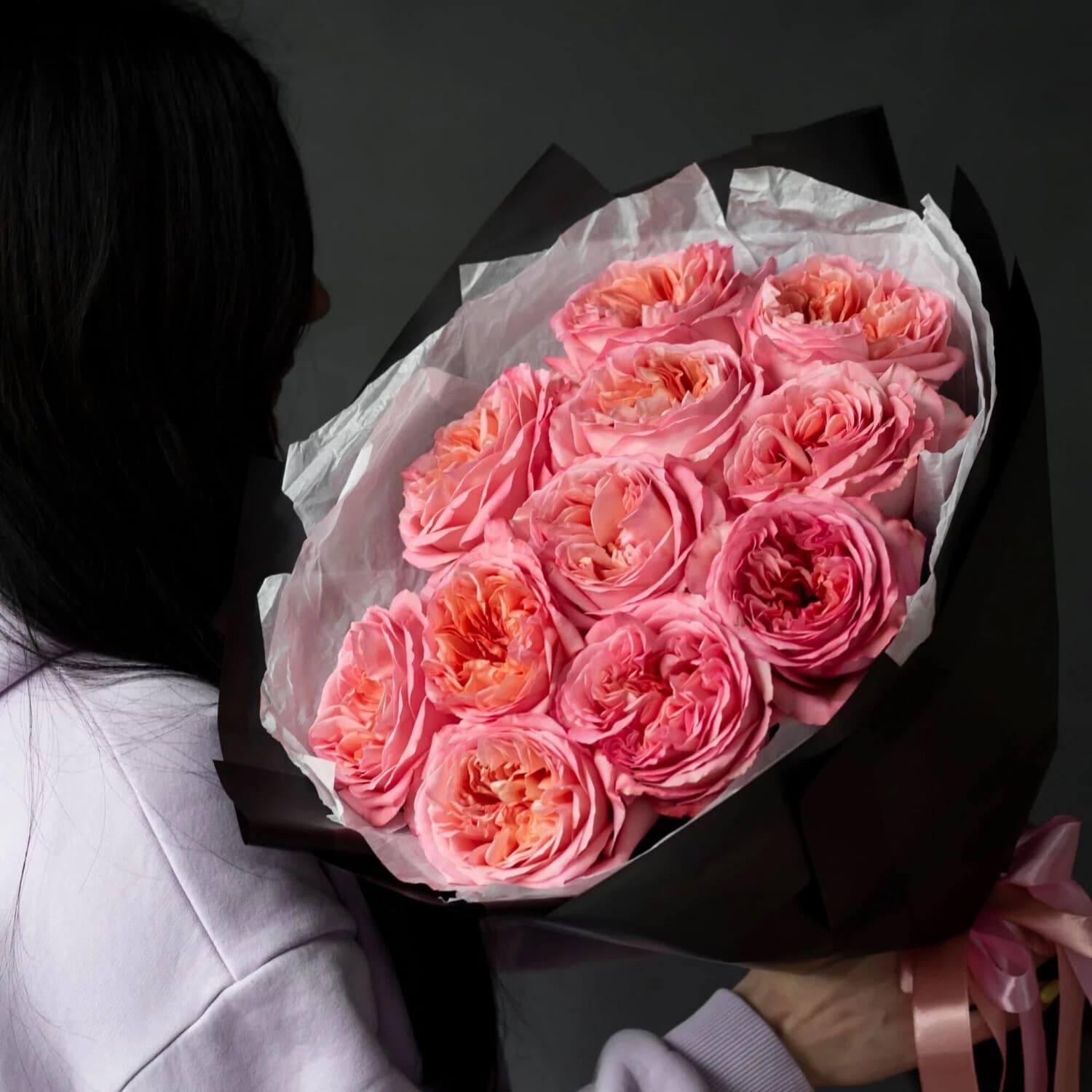 "Монобукет 11 роз Pink Xpression Premium " — фото 1 — купить в Краснодаре