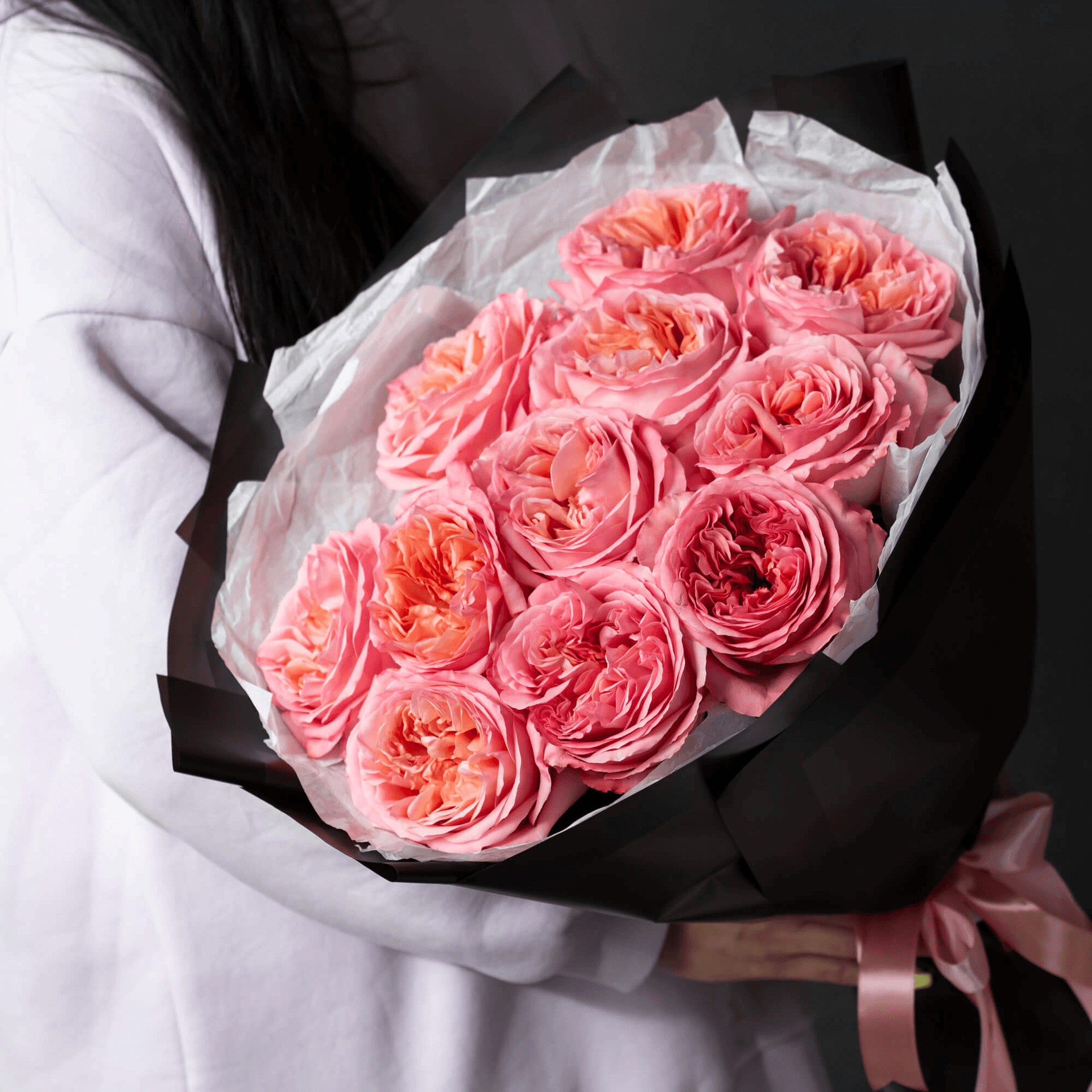 "Монобукет 11 роз Pink Xpression Premium " — фото 2 — купить в Краснодаре — фото 2