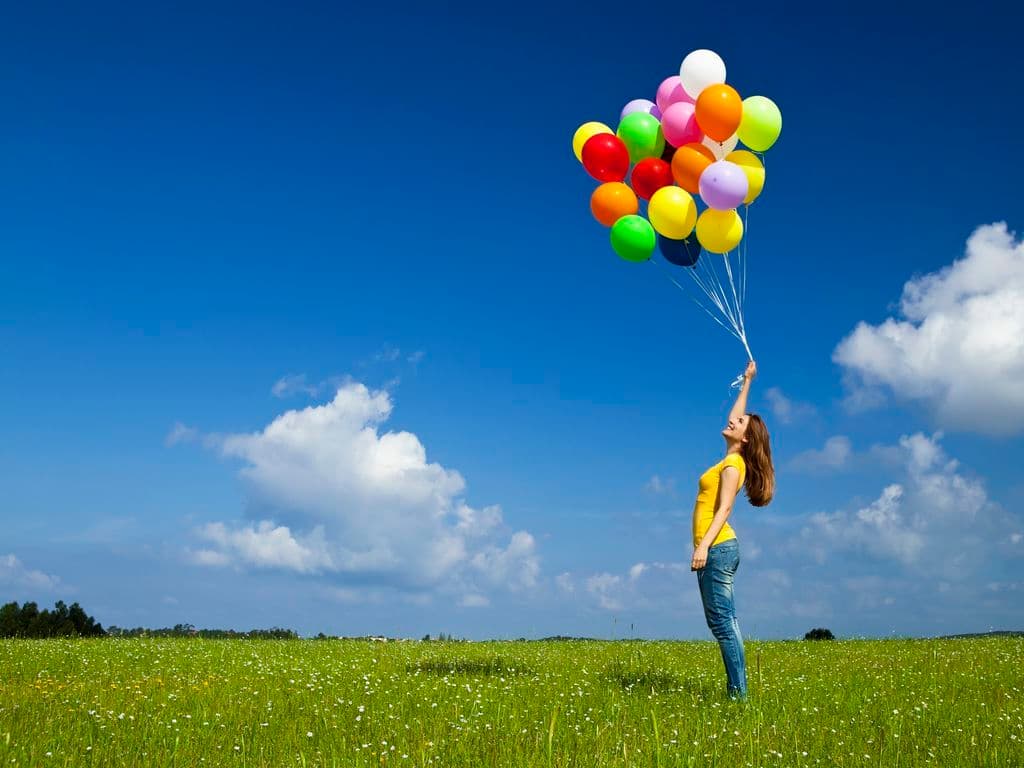 Облако гелиевых шаров "Радуга"