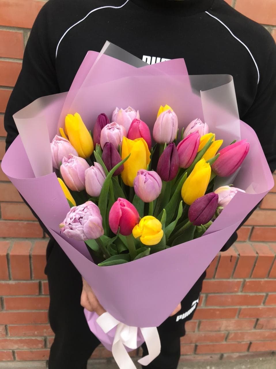 Разноцветный микс из тюльпанов — купить в Ростове-на-Дону