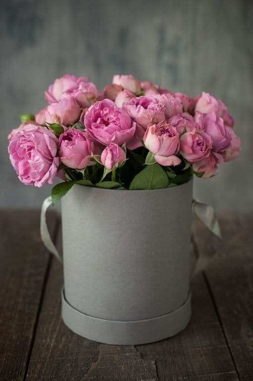 Шляпная коробка "Gray Rose"