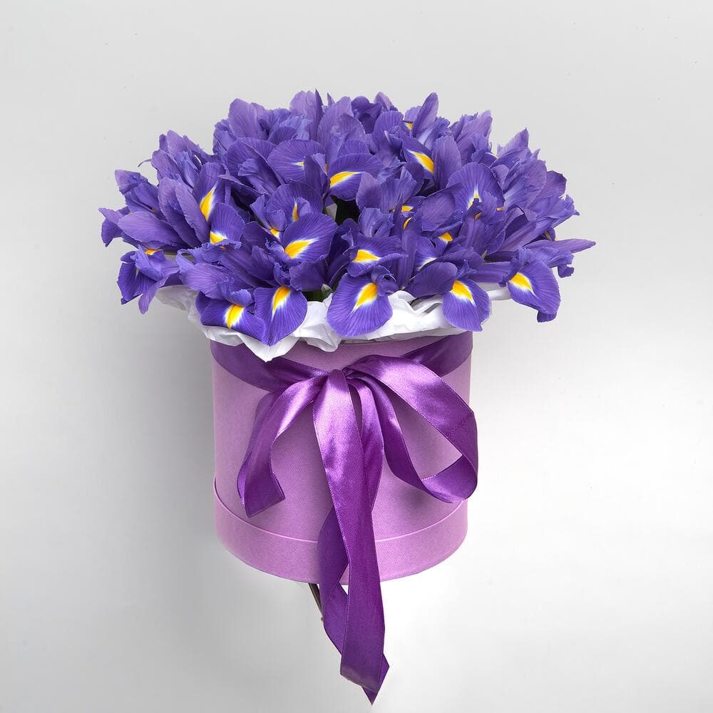 Шляпная коробка с ирисами — купить в Ростове-на-Дону — фото 4