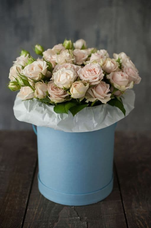 Шляпная коробка в небесных тонах