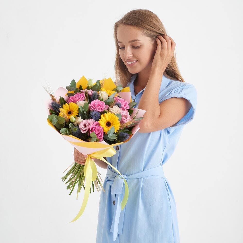 Стильный букет с герберой — фото 5 — купить в Краснодаре — фото 5